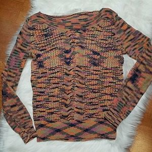 Anthropologie Sparrow Multicolor Boat Neck Sweater